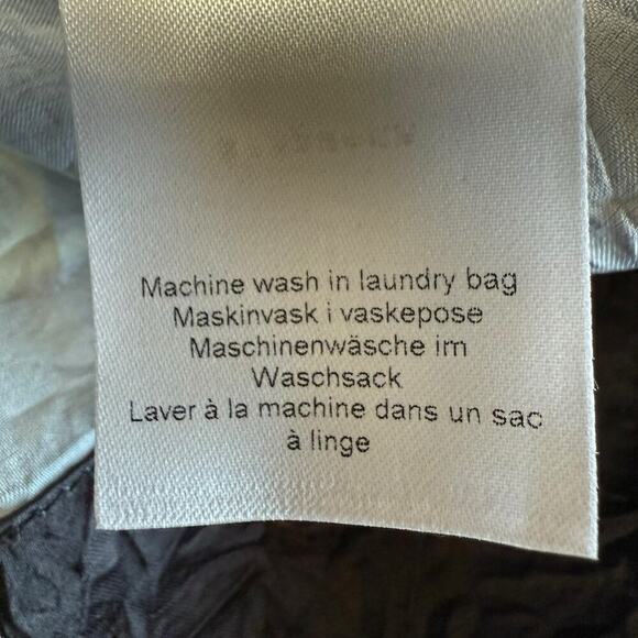 Ganni Crinkled Satin Minidress V-neck Romanticgoth Puff Sleeves Sz 36 Whimsigoth - Picture 8 of 12